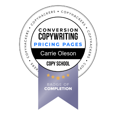 Conversion Copywriting Pricing Pages